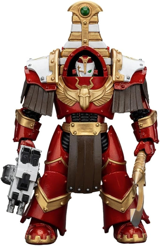 JOYTOY Warhammer 40K Thousand sons 5.35in Sekhmet Terminator Cabal Sekhmet with Combi-Bolter and Achea Force Weapon 1:18 Scale Action Figure Mecha Joy Toy Collection Model