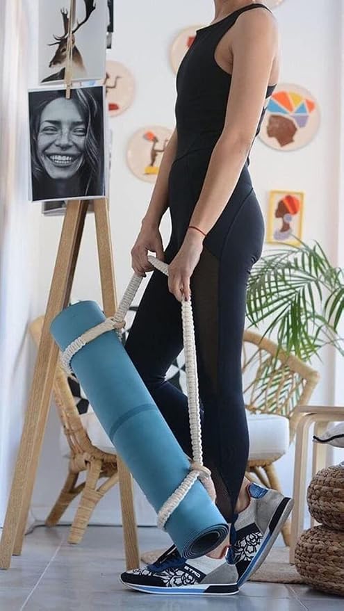 kiido Macrame Yoga Mat Carrying Strap [MAT NOT Included], Hand Woven Multi-Purpose Strap/Carrier