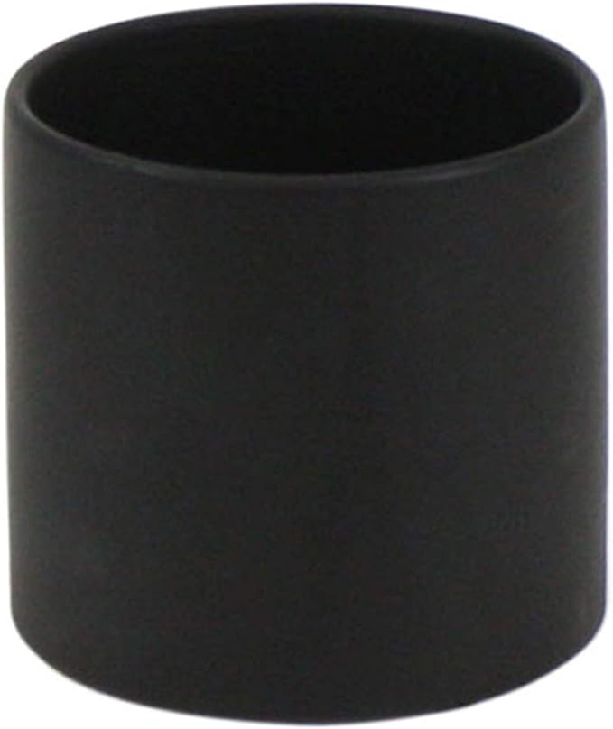 WGVI Matte Black Ceramic Cylinder Vase Width 5.5" Height 5", Flower Arrangements, Candle Holder, Terrarium Planter Pot, Storage Container Organizer, Pen Brush Holder, Home Tabletop Decor, 1 Piece