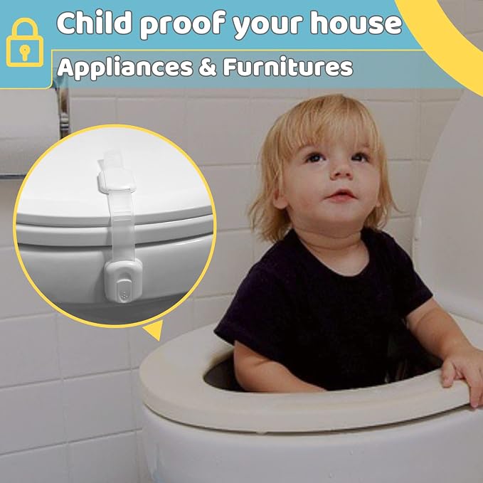 Child Safety Cabinet Locks for Babies (10 Pack)