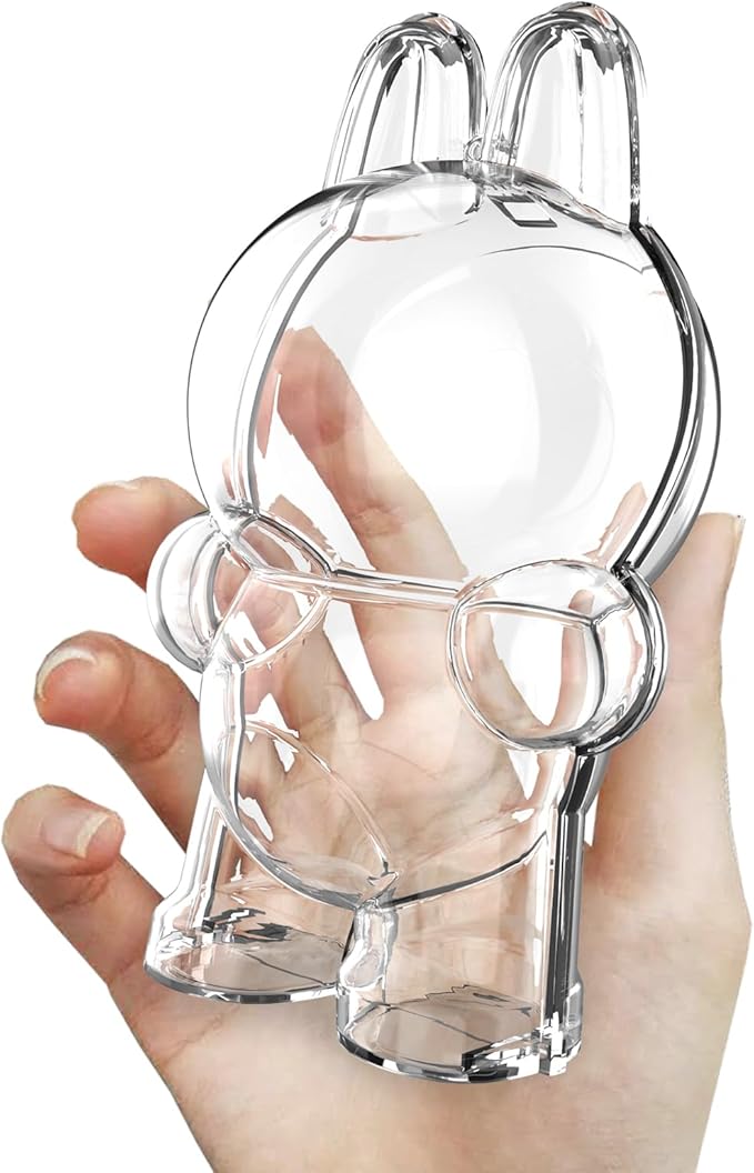 Protective Case Compatible with Standing - Clear Collector Storage Box with Silicone Strap,Dustproof Scratch-Resistant for Standing (Figure Not Included)