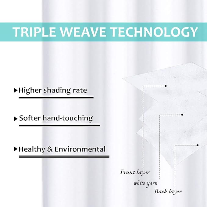 NICETOWN White Blackout Curtains 80 inches Long, 2 Pieces, 37" Wide Each Panel, Full Light Blocking Drapes with Black Liner for Nursery, Noise Reducing Thermal Insulated Draperies for Doorway