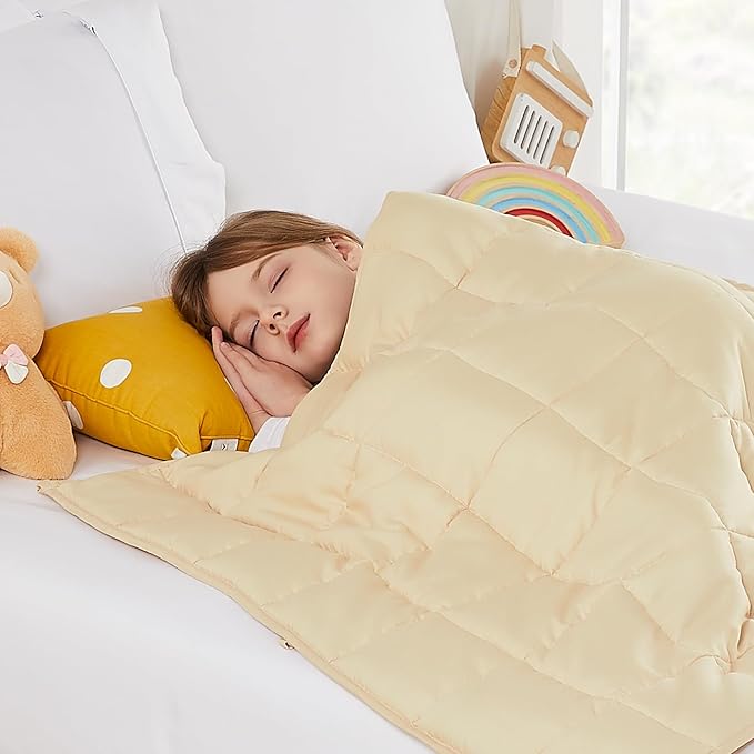 Weighted Blanket - 3 lbs Ivory Heavy Blanket - Small Size Breathable Lap Blanket(36"x48", 3 lbs)
