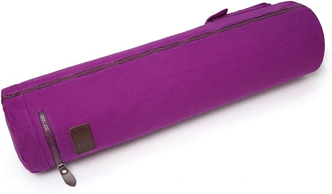 Yoga Mat Bag,Full-zip Exercise Yoga Mat Canvas Carry Bag for Women and Men - Double Storage Pocket,Easy Access Zipper, Adjustable Shoulder Strap and Handle,Fits Most Mat