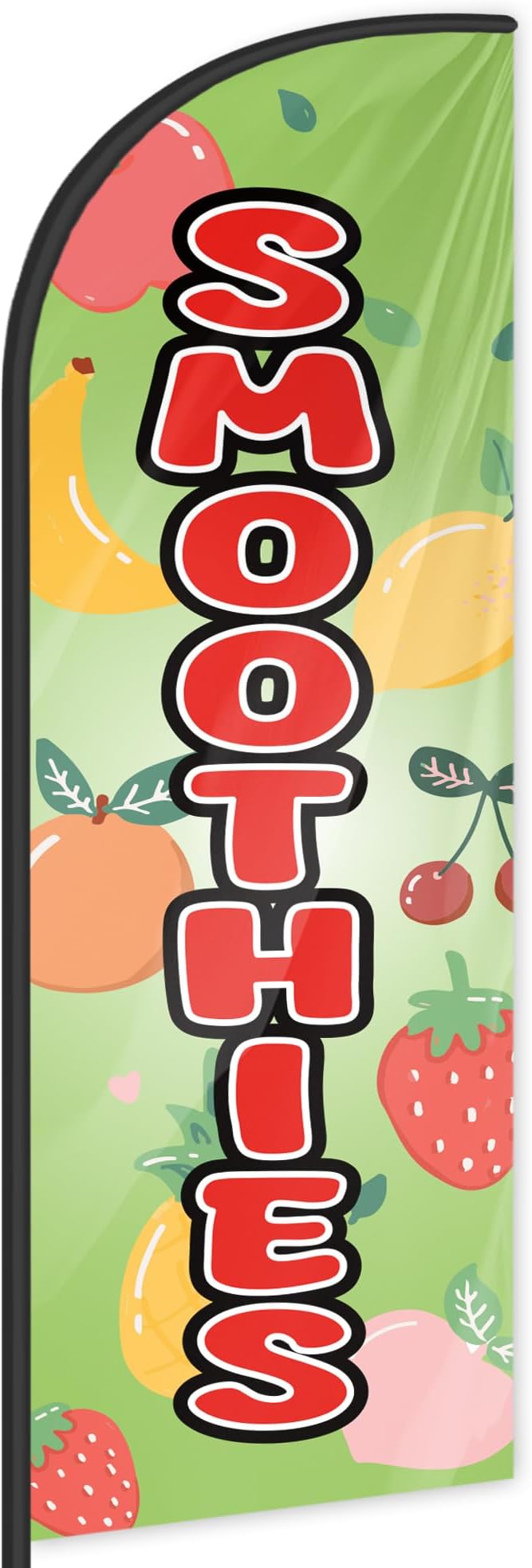 Smoothies Feather Flag for Storefronts Fairs,6 FT (Flagpole Not Included) | Business Advertising Flag