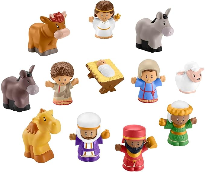 Fisher-Price Little People Toddler Toy Nativity Set with Music Lights & 18 Pieces for Christmas Pretend Play Kids Ages 1+ Years