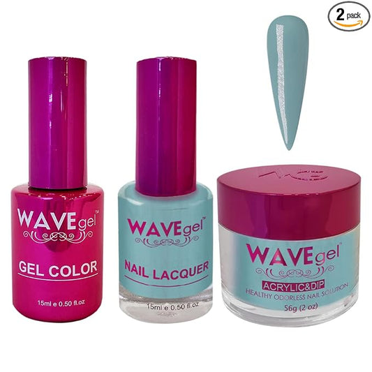 WAVEGEL Soak-Off Gel, Nail Lacquer & Acrylic/Dip Powder Matching Set - Princess Collection - #46 Still Memory