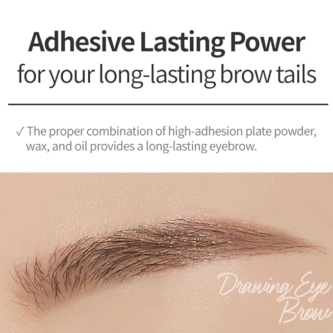 ETUDE Drawing Eye Brow, Eyebrow Pencil, Microblading, Long Lasting, Soft Textured Natural Daily Look, Korean Makeup, Beauty, Gray (0.008 Ounce)