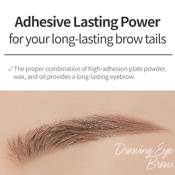 ETUDE Drawing Eye Brow, Eyebrow Pencil, Microblading, Long Lasting, Soft Textured Natural Daily Look, Korean Makeup, Beauty, Ash Brown (0.008 Ounce)