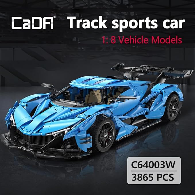 Master Apollo IE C64003W Super Car Building Kit,3865/pcs MOC Building Blocks for Adults and Teens,1:8 Model Sports Car Sets, V12 Hypercar Technology Bricks
