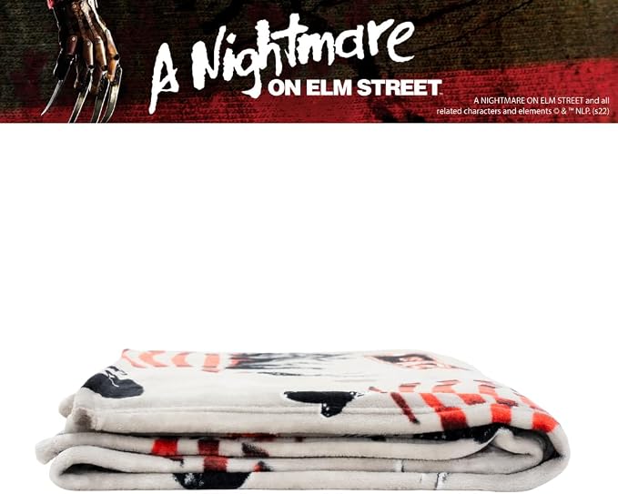 Franco A Nightmare on Elm Street Halloween Horror Throw Blanket, Super Soft Cozy Plush Bedding, 50" x 70", (Officially Licensed Product)