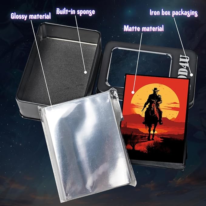 MTG Card Sleeves, Ultra Clear Front & Matte Finish Back, 100 Count Standard Size Matte Art Sleeve for Magic The Gathering (Lone Ranger)