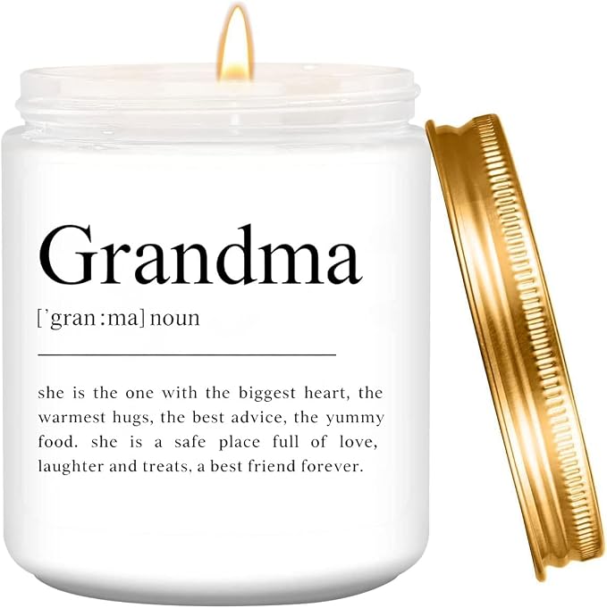 LEIOH Gifts for Grandma,Birthday Mothers Day Christmas Grandma Gifts from Grandchildren,Gift Ideas for Grandmother from Granddaughter,Grandson,Grandkids Lavender Jar Candle