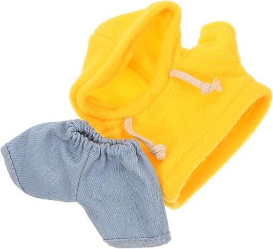 NUOBESTY Plush Doll Clothing Set for Stuffed Animals Soft Hoodie and Jeans Outfit for Dress Comfortable and Cute Plush Bear Clothes