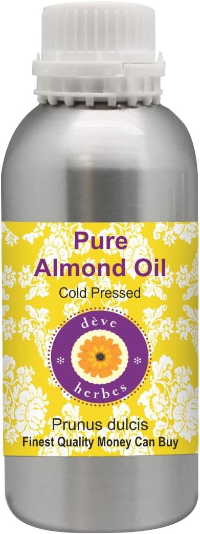 Deve Herbes Pure Almond Oil (Prunus dulcis) Cold Pressed 630ml (21 oz)