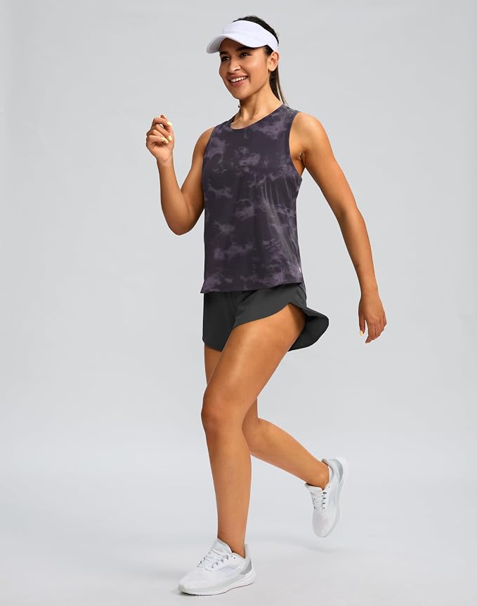 Women's Workout Tops Racerback Athletic Tank Tops Sleeveless Loose Fit Yoga Running Gym Shirts for Women