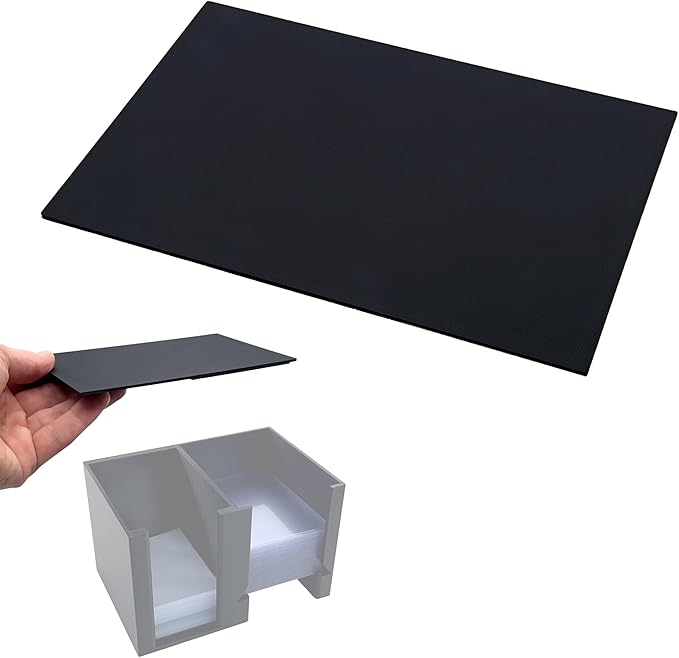 EnderToys CardCare Lite Dust Cover (Black) - Toploader Dispenser Top Panel - Penny Sleeve Holder Lid