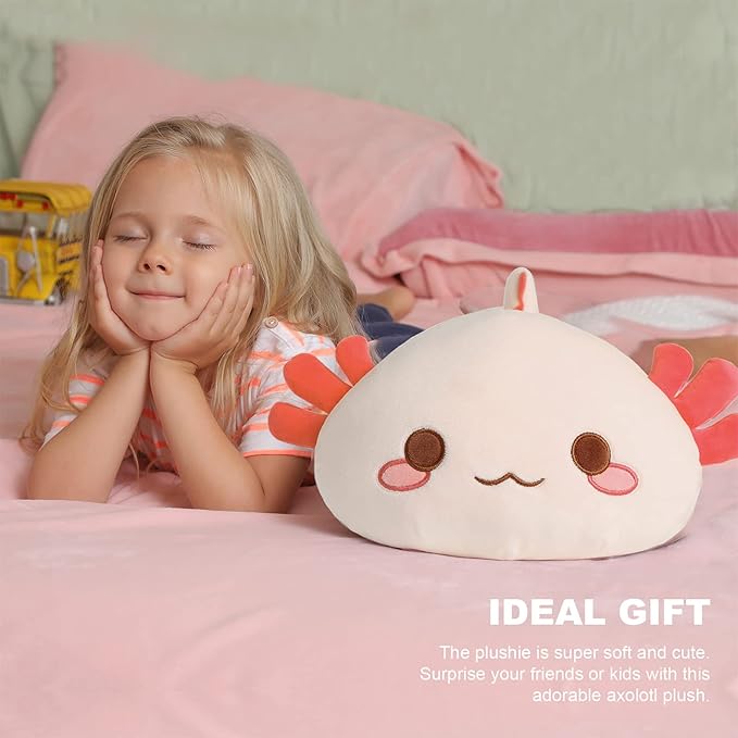 Onsoyours Cute Axolotl Plush, 19" Soft Large Stuffed Animal Salamander Big Plush Pillow, Kawaii Plushie Toy for Kids (Orange Axolotl, 19")