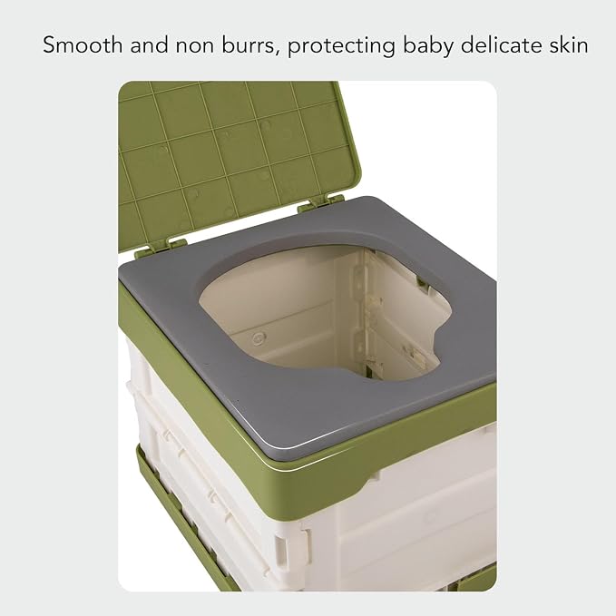 Kids Portable Toilet, Foldable Collapsible Potty for Travel Camping Outdoor Activities with PU Cushion