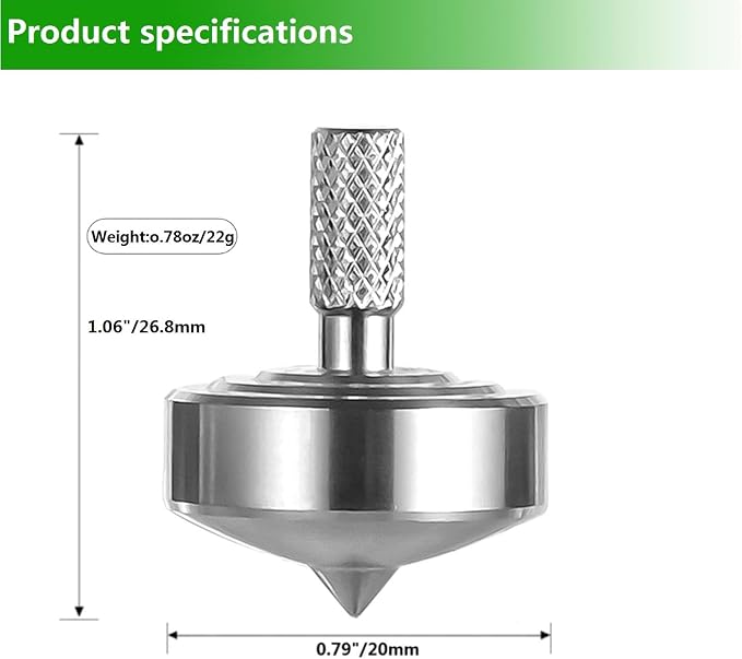 Stainless Steel Spinning Top, Precision Mini Desktop Gyroscope, Kill Time Reduce Stress ADHD Toys, Perfect Balance Gyro (Style 2)
