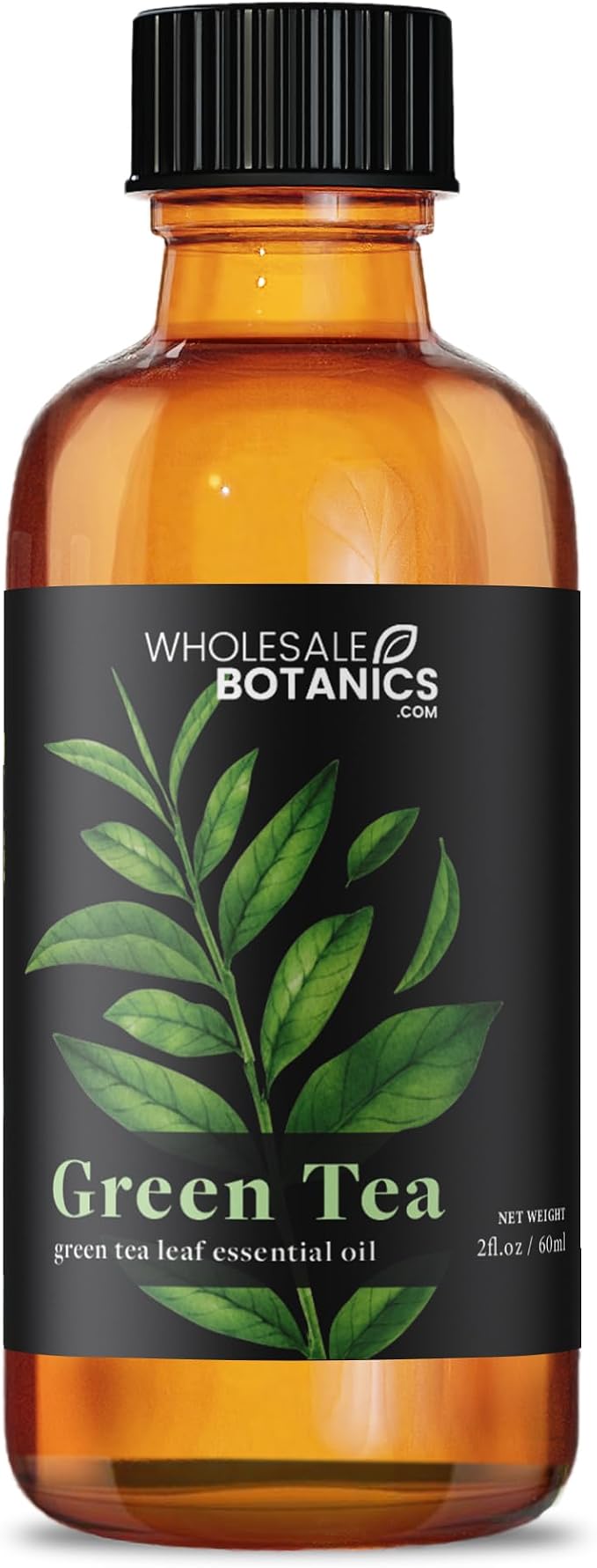 Green Tea Essential Oil by Wholesale Botanics | Premium Grade 100% Undiluted Essential Oil | for Aromatherapy, Soaps, Lotions, & Candles | Vegan & Cruelty Free (2 Fl Oz)