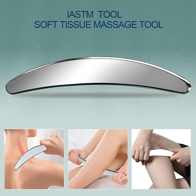 BYYDDIY 3 in 1 Stainless Steel Muscle Scraper Tools Set,Scraping Massage Tools for Physical Therapy,Derma Edge Massage Tool & GuaSha Massage Scraper Tool,IASTM Tools for Body (SXC)