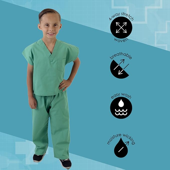Kids Scrubs Set Super Soft Children Scrub Set Kids Doctor Dress up