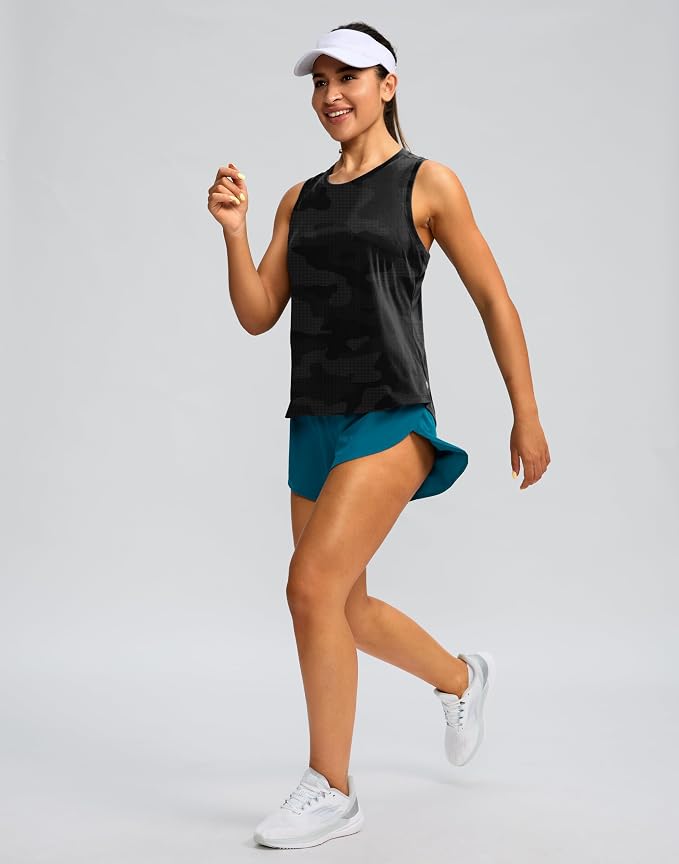 Women's Workout Tops Racerback Athletic Tank Tops Sleeveless Loose Fit Yoga Running Gym Shirts for Women