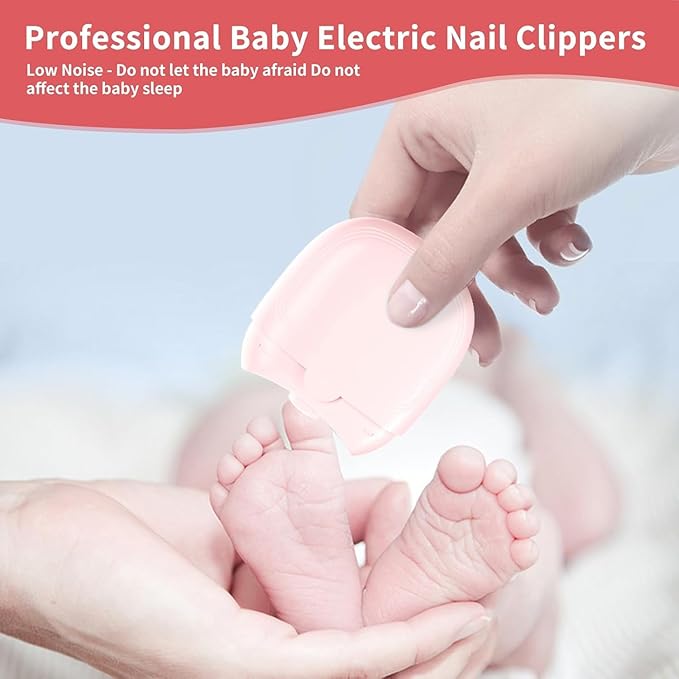 Electric Nail Clipper,Automatic Baby Electric Nail Trimmer, Rechargeable 2 Speed Nail Kit for Elderly, LED Light Manicure Set,Fingernail Clipper Gift for Kids,Adult