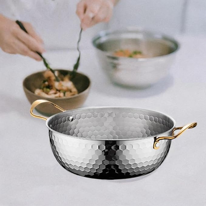 Generic Korea Ramen Pot, Stainless Steel, Silver 18cm, 1.8L, No Lid