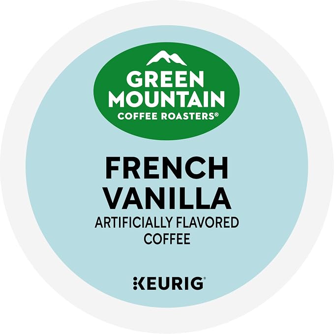 Green Mountain Coffee Roasters French Vanilla Keurig Single-Serve K-Cup pods, Light Roast Coffee, 60 Count (6 Packs of 10)