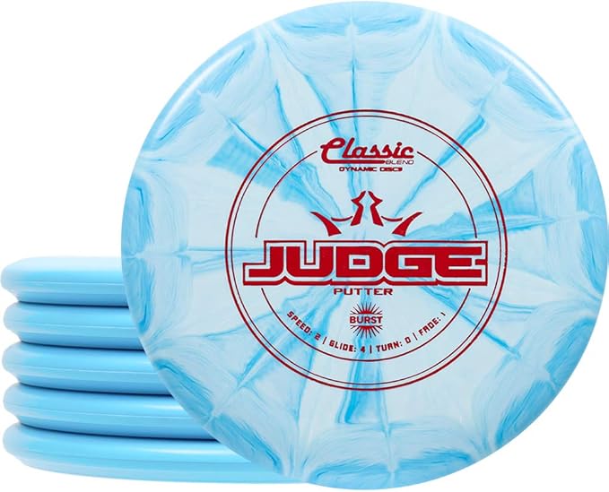Dynamic Discs Judge Disc Golf Putter, Men and Women Frisbee Golf Putter Set, 170g+, Discs Golf Color & Stamp Will Vary, 5 Pack