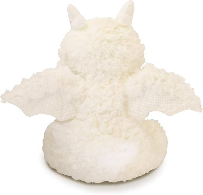 Soft Little Flying Dinosaur Stuffed Plush Pillow, Adorable White Dragon Plush Toy and Birthday Present for Kids, Adults and Collectors(White/11.8in)