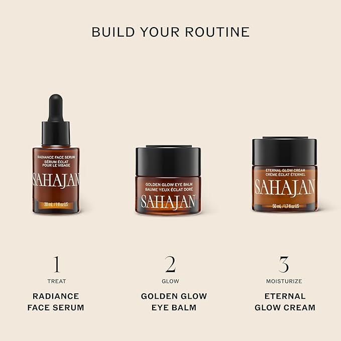 Sahajan Golden Glow Eye Balm | Brightening Eye Cream for Dark Circles & Puffiness | Hydrating Under Eye Treatment with Ghee & Centella | Anti Aging Eye Moisturizer | 0.5 fl oz