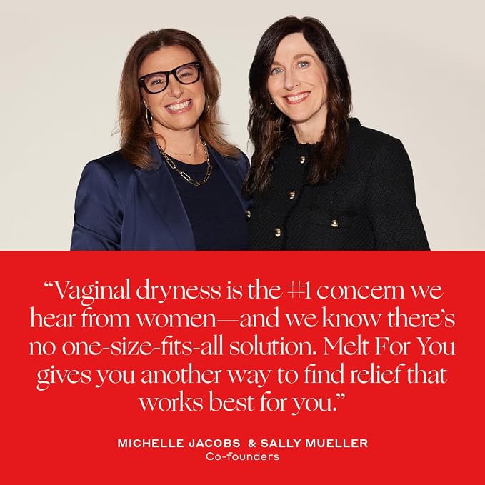 Womaness Melt for You Vaginal Moisturizing Suppositories for Dryness Relief, Hormone-Free Hyaluronic Acid Vaginal Inserts, Applicator-Free Melting Formula, 7 Count