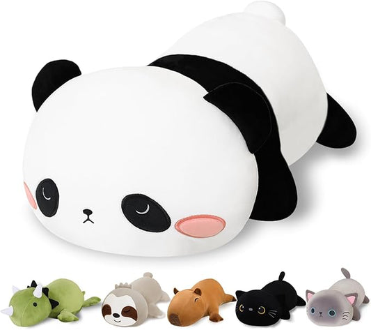 Weighted Panda Stuffed Animals, Cute Weighted Panda Plush, Soft Stuffed Weighted Plushie Pillow Gifts for Girls Boys(9.8" 0.8Lbs)