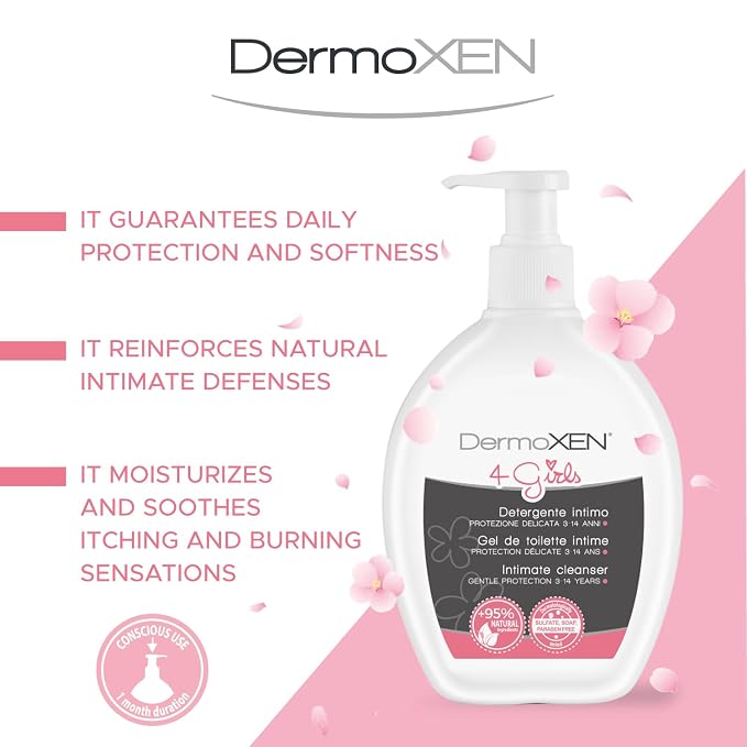 DERMOXEN 4Girls Intimate Cleanser for Kids + Soft Cool Intimate Deodorant Spray | Gentle Daily Hygiene Set | pH Balanced Care & Odor Freshness | Sensitive Skin Safe