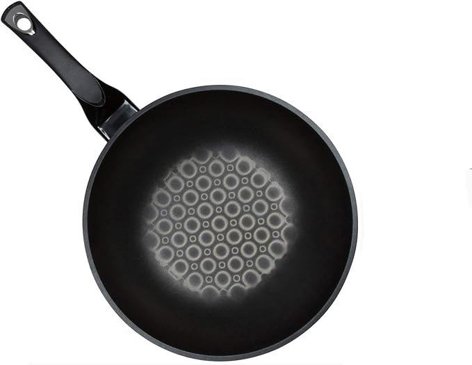 3D Marble Non-Stick, Non-Scratch Coating Wok Pan. (Made in Korea). (32cm)