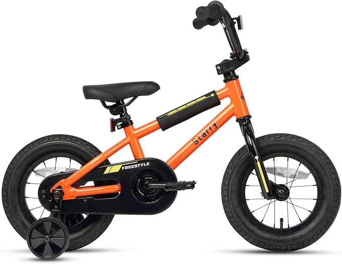 12 14 16 18 Inch Kids Bike BMX Style Bicycle with Training Wheels Coaster Brake for 2-10 Years Old Toddlers Boys Girls Multiple Colors