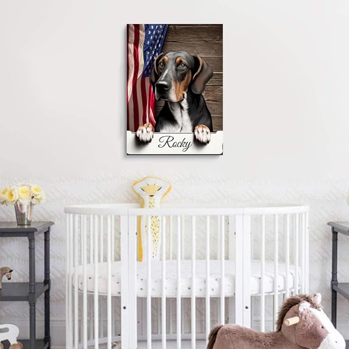 Custom Wooden Jigsaw Puzzles with Your Dog's Name on Australian Hound Art Print - 300 500 1000PCS Puzzles Game and Home Wall Decor