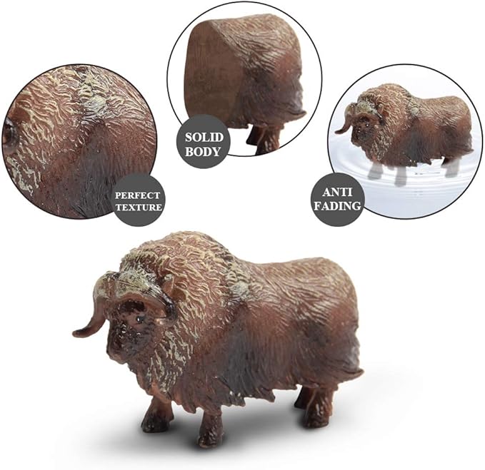 Mini Tudou 12 Pcs Farm Toy Set，Multicolor Cow Animal Figurines Cool Cake Topper & Exhibits for Ages 3 4 5 Boys&Girls
