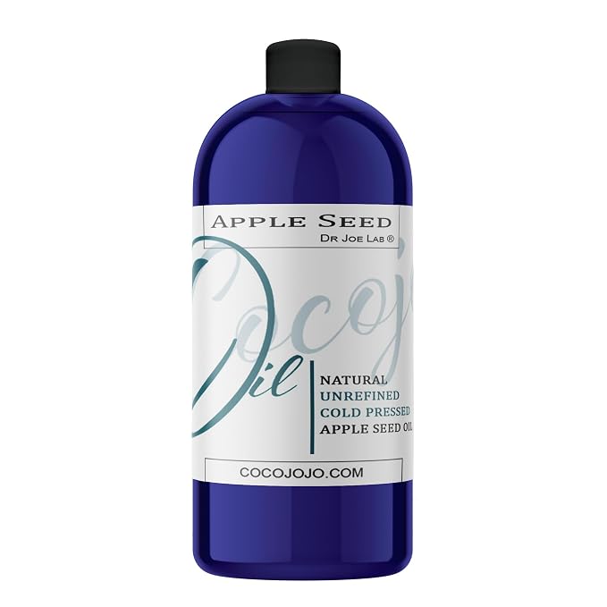 cocojojo Apple Seed Oil - Pure Natural Unrefined 32 oz Extra Virgin Cold Pressed for Face Skin Hands Hair Nails Scars Breakouts Pyrus Malus