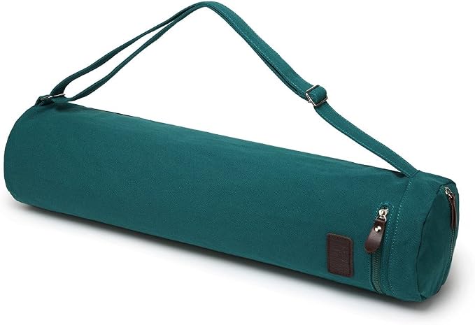 Yoga Mat Bag,Full-zip Exercise Yoga Mat Canvas Carry Bag for Women and Men - Double Storage Pocket,Easy Access Zipper, Adjustable Shoulder Strap and Handle,Fits Most Mat