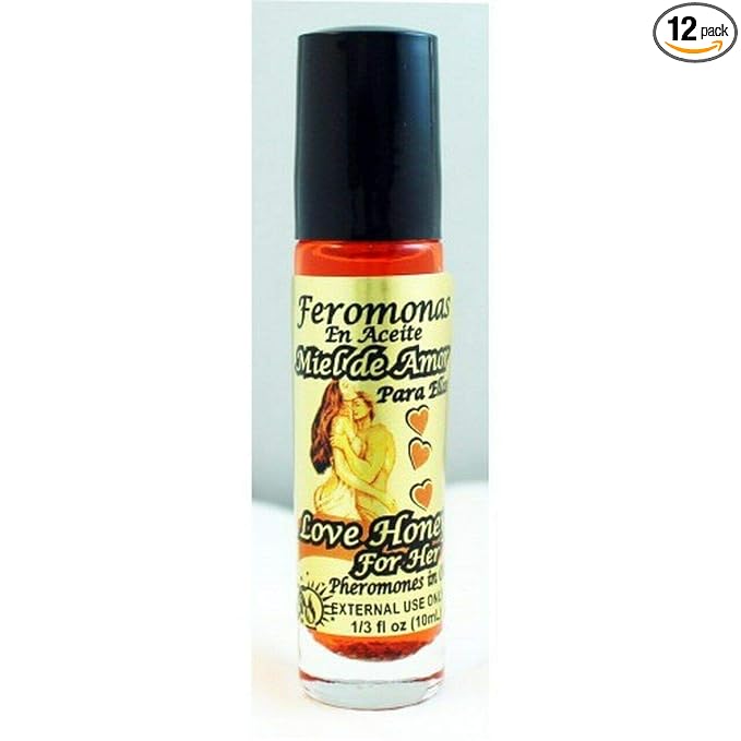 12 PIECES BRYBRADAN LOVE HONEY(HER)/MIEL DE AMOR ELLAS PHEROMONE OIL/ROLL-ON BOTTLE 1/3 OZ 10ML