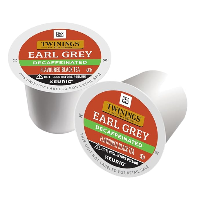 Twinings of London Decaffeinated Earl Grey Tea K-Cups for Keurig, 24 Count (Pack of 2)