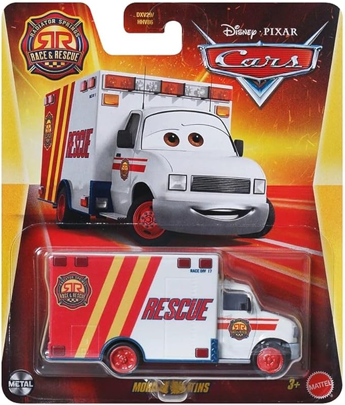 Disney Cars 2025 1:55 Scale Diecast Radiator Springs Race & Rescue Ambulance Morgan Martins