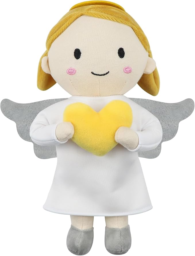 free-space Angel Plush Doll Boy/Girl Baptism Gifts Guardian Angel Doll Toy (Girl)