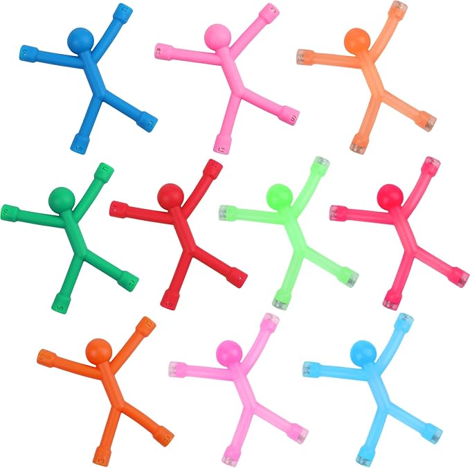 LOVIMAG 10Pcs Fridge Magnets Men, Cute Refrigerator Magnet Man, Fun Magnetic Toys Humanoid Magnet Toys for Man, Colorful Magnetic People Magnets Adults for Locker, Whiteboard Decorative, Transparent