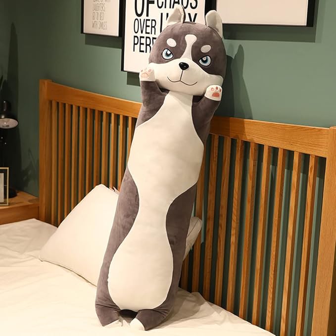 Long Husky Dog Stuffed Animals 26 Inch Dog Plush Toys Puppy Plushies Super Soft Cute Cuddly Sleep Hugging Pillow Cushion Stuff Dolls Birthday Gift for Child Kids Boys Girls Room Decor, 26Inches