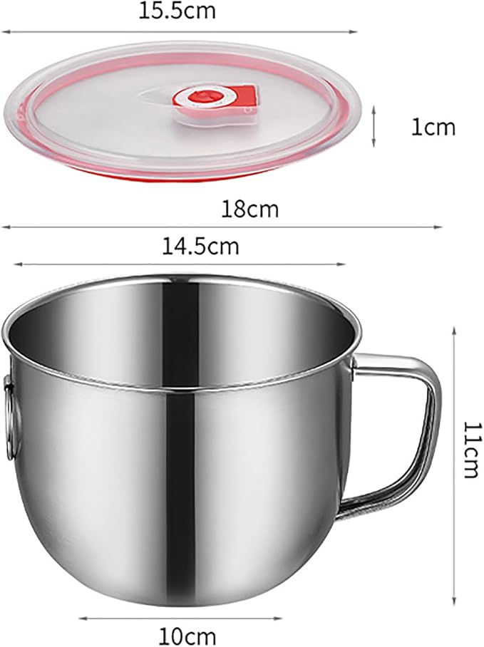 Stainless Steel Stock Pot, Korean Ramen Cooking Pot, Multifunctional Nonstick Ramen Noodle Soup Pot with Handle, for Pasta, Soup, Spaghetti, Nonstick Fast Heating